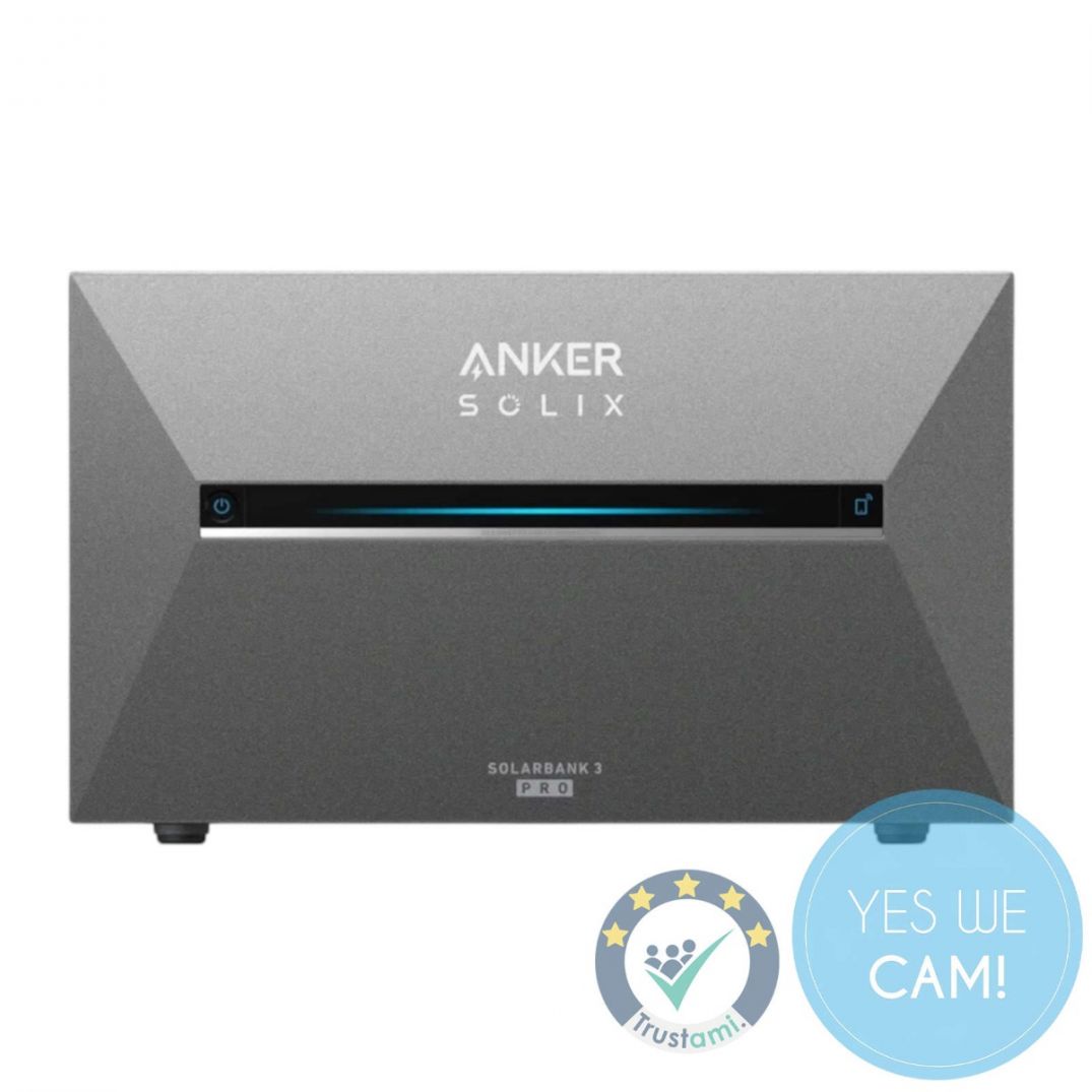 Anker SOLIX Solarbank 3 E2700 Pro in Frontansicht mit integriertem Energiespeicher