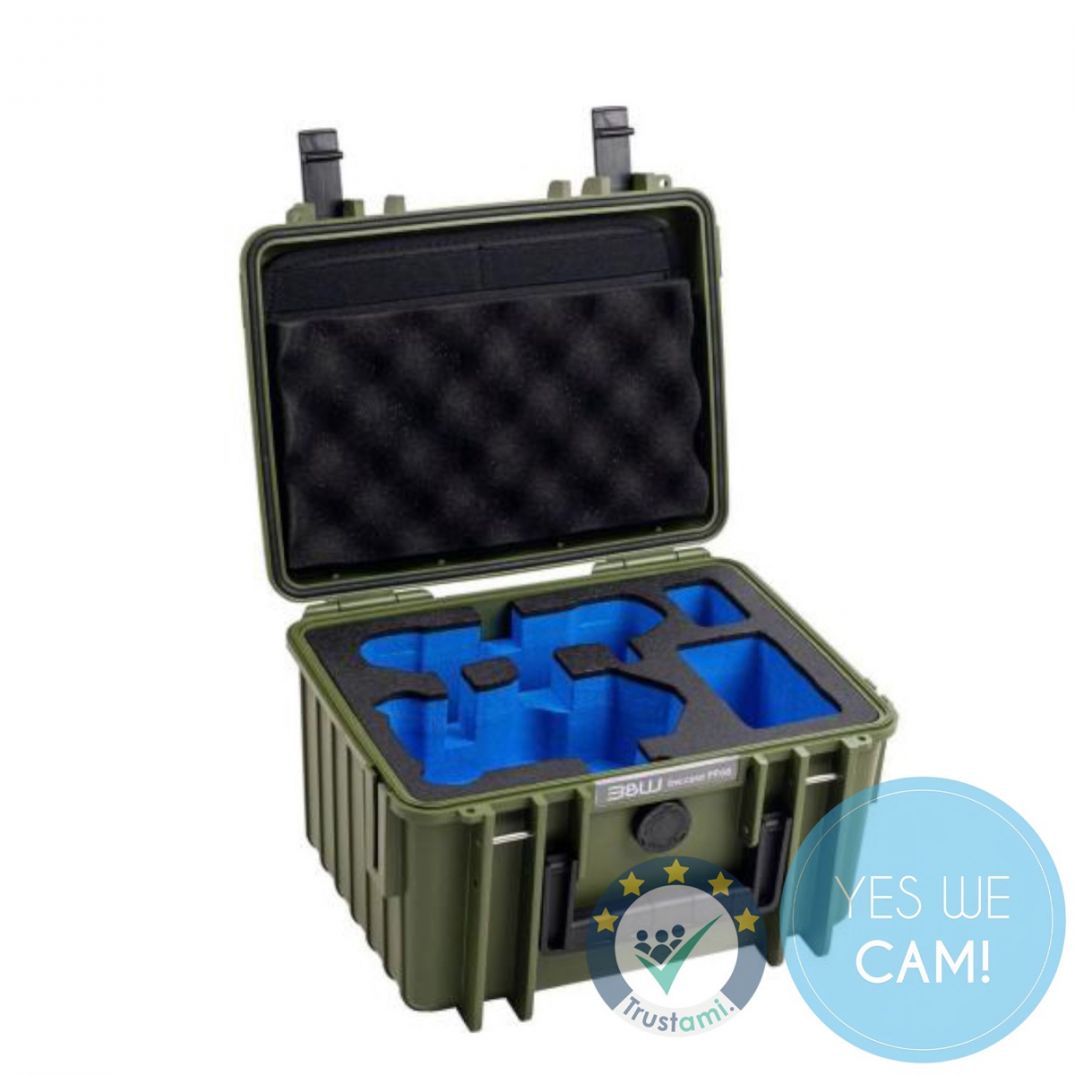 B&W Typ 200 Case bronze-grün für DJI Mini 4 Pro Drohne und Zubehör
