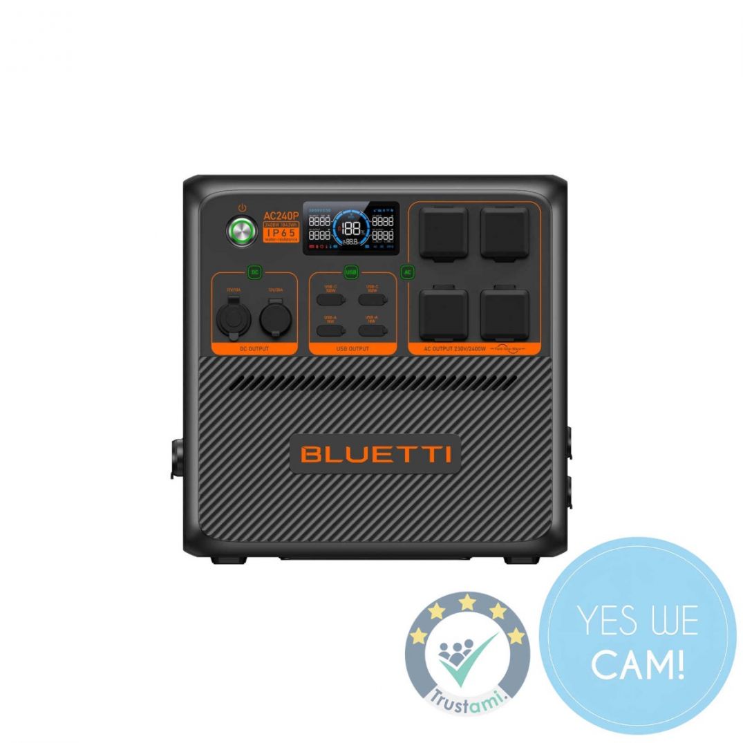 BLUETTI AC240P Tragbare Powerstation 2400 W 1843 Wh, erweiterbare Powerstation