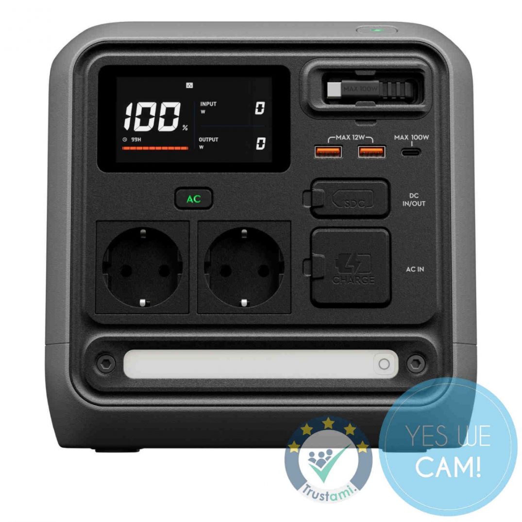 DJI Power 1000 Mini EU tragbare Powerstation Frontansicht kompakte mobile Stromversorgung