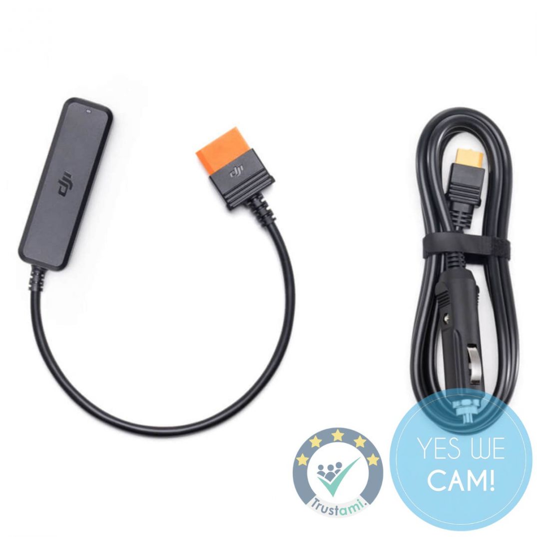 DJI Power Autosteckdose-zu-SDC-Netzkabel 12V/24V mit KFZ-Stecker und SDC-Anschluss freigestellt
