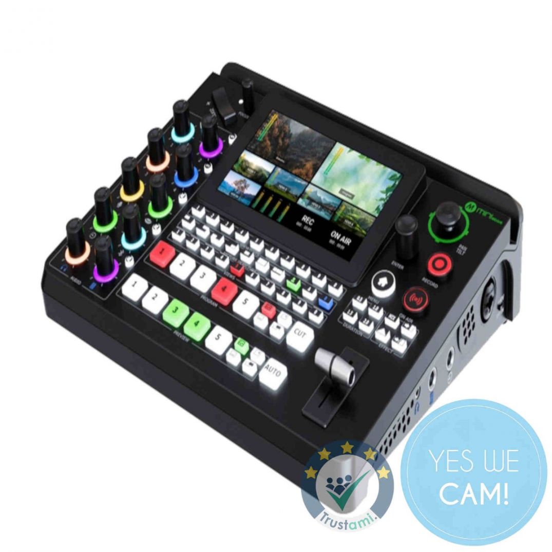 RGBlink Mini Edge SDI Frontansicht, mit Display und Bedienfeld