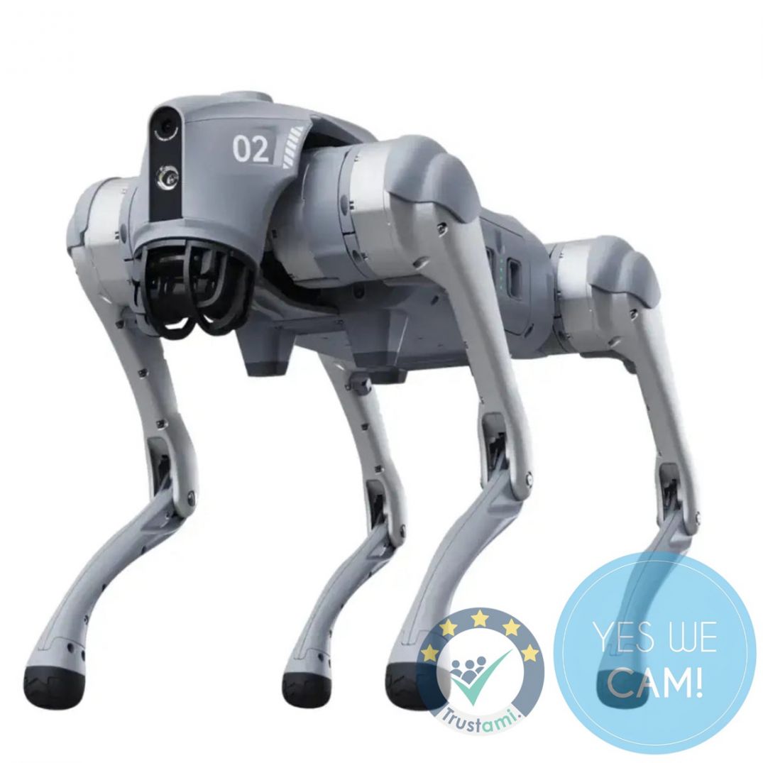 Unitree Go2X – Vierbeiniger Roboterhund in dynamischer Seitenansicht