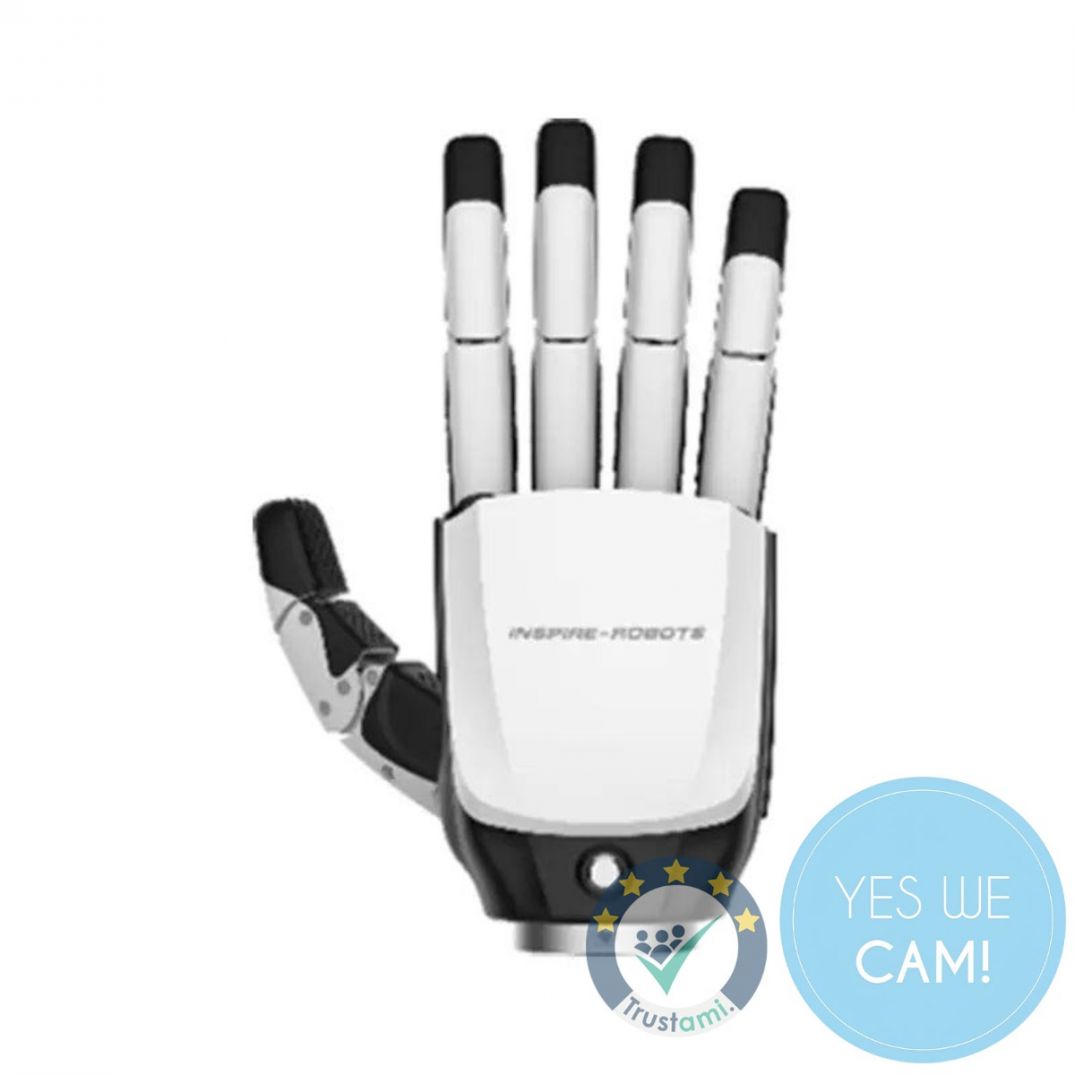 Unitree Inspire Robots RH56BFX-2L Dexterous Robotic Hand mit integriertem Handgelenk Frontansicht