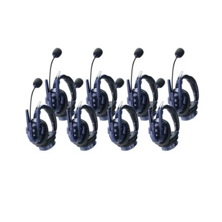 SYNCO 8 units Xtalk Master Headset Intercom - Dual Ear