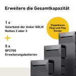 Anker SOLIX BP2700 Erweiterungsbatterien stapelbar für Solarbank Serie 2 und 3 mit bis zu 16 kWh Gesamtkapazität