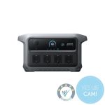 Anker SOLIX C2000 Gen 2 Powerstation 2048Wh mit vier Schuko-Steckdosen und zentralem LCD-Display vorne