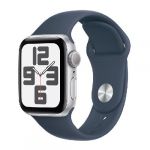 Apple Watch SE Aluminium 40mm Silber (Sportarmband sturmblau) S/M Guter Preis