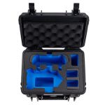Kompaktes B&W Outdoor Case 2000 mit DJI Mini 4 Pro Drohne und bis zu vier Akkus
