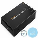 Blackmagic Design UltraStudio Mini Replay 12G in schräger Perspektive mit Thunderbolt-4-Port und 12G-SDI-Anschlüssen