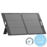 Bluetti PV100 faltbares Solarpanel mit 100 W Leistung in aufgeklappter Frontansicht für mobile Stromversorgung