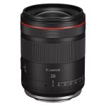 Rückansicht des Canon RF 20mm F1.4 L VCM mit RF-Bajonett – kompatibel mit EOS R Vollformat- und Hybridkameras.