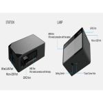 Cerevo FlexTally Base Station und Lamp Unit mit Anschlüssen für LAN, Micro USB, GPIO und kabelgebundene Verbindung