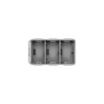DJI Lito X1 Series Two-Way Charging Hub in Draufsicht mit drei getrennten Akkufächern und sichtbaren Ladekontakten
