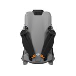 DJI Mini 5 Pro Drohne, Oberansicht im geklappten Zustand mit eingeklappten Propellern und vorderen Hindernissensoren