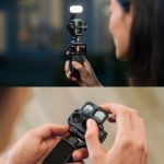 DJI Osmo Pocket 4P bei Nachtporträt-Aufnahmen mit Fülllicht und Filterzubehör