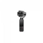 DJI Osmo Pocket 4P auf einem Tischstativ bei der Aufnahme eines Food- und Produktvideos mit zwei Personen