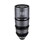 LAOWA Sunlight 70–135mm T4.5 2x FF Anamorphic Zoom Objektiv in vertikaler Frontansicht mit sichtbarer Frontlinse