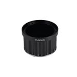 Frontansicht des LAOWA Sunlight Sony FE Wechsel-Bajonetts mit E-Mount Beschriftung