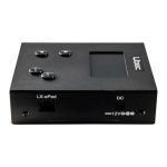 Rückseite des Libec MPC-1 Multi-Protocol Converters mit LX-ePed Anschluss und 12V DC Stromanschluss