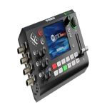 RGBlink mini ISO Rückseite, vier HDMI‑ und vier SDI‑Eingänge inklusive USB und LAN‑Anschluss