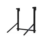 Sunshare Ray Railing Bracket als Metall-Balkonhalterung in schwarzer Ausführung in der Rückansicht als Freisteller vor hellem Hintergrund