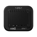 Rückseite des Teradek Ace Micro TX mit Kühlrippen sowie Montagegewinden mit den Kennzeichnungen M2,5 und M4.