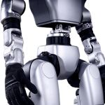 Detailaufnahme der Hände des Unitree G1 Comp Version humanoiden Roboters