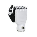 Seitliche Perspektive der Unitree Inspire RH56DFQ-2R dexteren Roboterhand rechts ohne Handgelenk mit fünf Freiheitsfingern