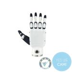 Unitree Inspire Robots RH56DFQ-2R Roboterhand rechts mit integriertem Handgelenk in Frontansicht auf hellem Hintergrund