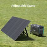 Zendure 400W Solarpanel mit verstellbarem Standfuß und MC4-Anschluss neben Powerstation