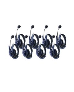 SYNCO 8 units Xtalk Master Headset Intercom - Dual Ear acht Dual-Ear Intercom-Headsets für kabellose Kommunikation.
