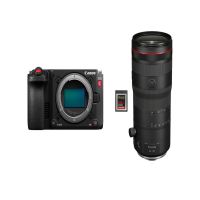 anon EOS C50 Cinema Bundle inklusive RF 24-105mm F2.8 L IS USM Z Objektiv und 256 GB CFexpress B Speicherkarte, Studioaufnahme